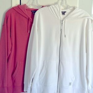 TWO Eddie Bauer women's Cozy Camp full zip hoodies - size medium